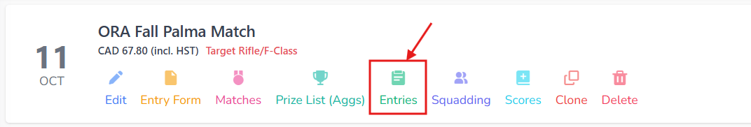 Event Entries Button