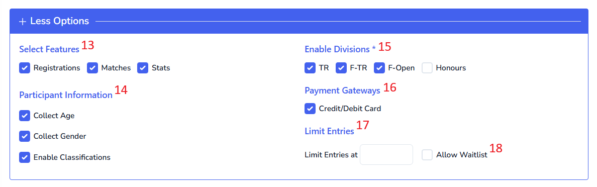 Screenshot of Event More Details