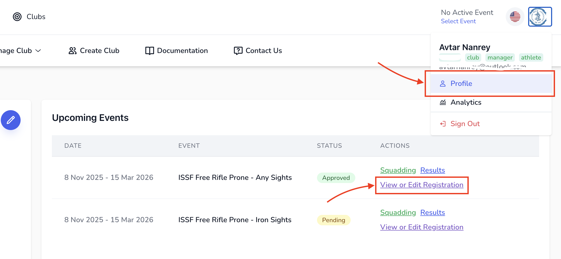 Your Upcoming Events